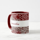 Roter und silberner Dahlien Tasse (Vorderseite Links)