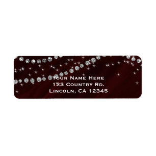 Roter und silberner Diamant-Bling-Glamour-Sparkle