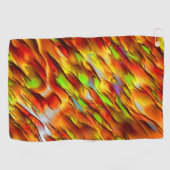 Roter und verchromter gelber Fleck, heiße Farben Golfhandtuch (Horizontal)