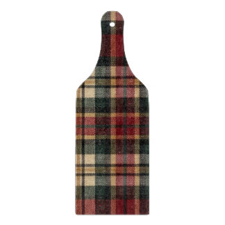 Roter und Waldgrüner Flanell-Karo Schneidebrett