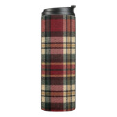 Roter und Waldgrüner Flanell-Karo Thermosbecher (Nach links gedreht)