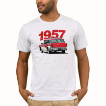 Roter und Weiß Buick Kombiwagen-T - Shirt 1957