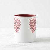 Roter und Weißbaum Tasse (Zentrum)