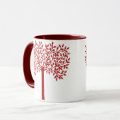 Roter und Weißbaum Tasse (Vorderseite Links)