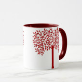Roter und Weißbaum Tasse (VorderseiteRechts)