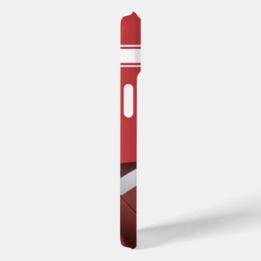 Roter und weiße Streifen Jersey Grid Eisen Fußball Case-Mate iPhone Hülle (Rückseite / Rechts)