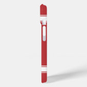 Roter und weiße Streifen Jersey Grid Eisen Fußball Case-Mate iPhone Hülle (Rückseite / Links)