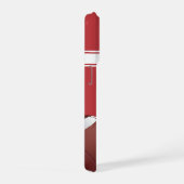 Roter und weiße Streifen Jersey Grid Eisen Fußball iPhone Hülle (Rechte Seite)
