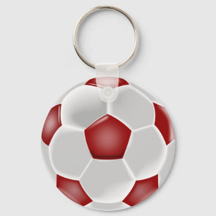 Roter und weißer Ball Schlüsselanhänger