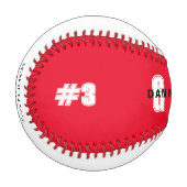 Roter und weißer Baseball-Player # Baseball (Vorderseite Links)