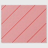 Roter und weißer Diagonalstreifen Geschenkpapier (Flach)