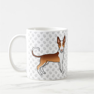 Roter und Weißer Drahthaar-Ibiza-Hund Hund & Pfote Kaffeetasse