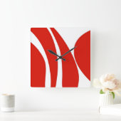Roter und weißer, flippiger Entwurf, Uhr (Zuhause)