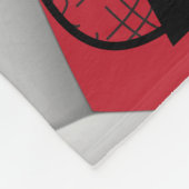 Roter und weißer Fußballball mit DIY-Text Fleecedecke (Ecke)