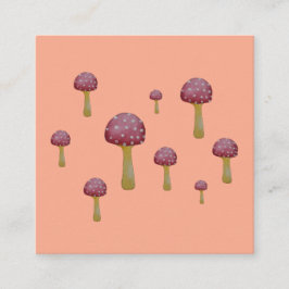 Roter und weißer gepunkteter Pilz Begleitkarte