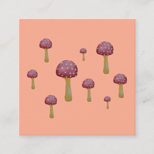 Roter und weißer gepunkteter Pilz Begleitkarte (Vorderseite)