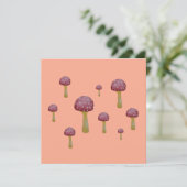 Roter und weißer gepunkteter Pilz Einladung (Stehend Vorderseite)