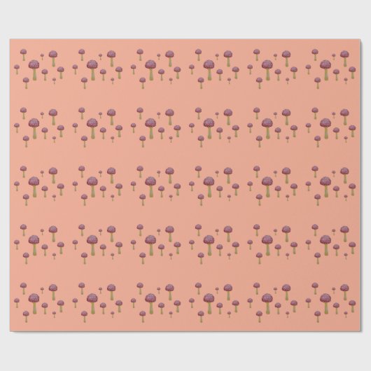 Roter und weißer gepunkteter Pilz Geschenkpapier (Flach)