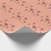 Roter und weißer gepunkteter Pilz Geschenkpapier (Ecke)