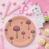 Roter und weißer gepunkteter Pilz Pappteller (Party)