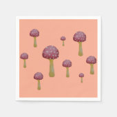 Roter und weißer gepunkteter Pilz Serviette (Vorderseite)