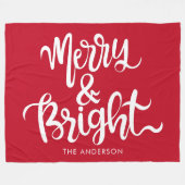 Roter und weißer, glatter Individuelle Name Fleecedecke (Vorderseite (Horizontal))