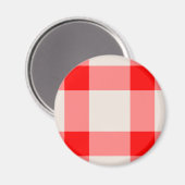 Roter und weißer Hintergrund Magnet (Vorderseite/Rückseite)