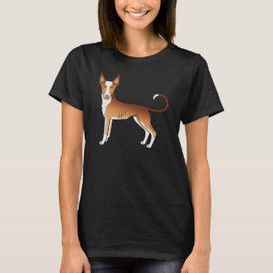 Roter und weißer Ibizan Hound mit glattem Fell Car T-Shirt