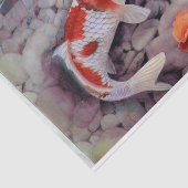 Roter und weißer Koi Fisch-Teich Seidenpapier (Ausschnitt)