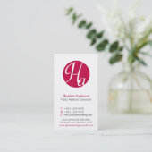 Roter und weißer Kreis - erste moderne Visitenkart Visitenkarte (Stehend Vorderseite)