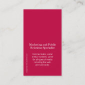 Roter und weißer Kreis - erste moderne Visitenkart Visitenkarte (Rückseite)