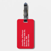 Roter und weißer kundenspezifischer mit gepäckanhänger (Rückseite vertikal)