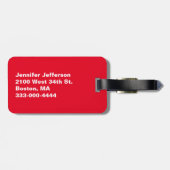 Roter und weißer kundenspezifischer mit gepäckanhänger (Rückseite horizontal)