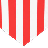 Roter und weißer kurzer tischläufer (Ecke)