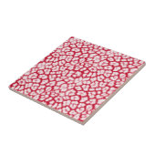 Roter und weißer Leoparddruck Fliese (Seite)