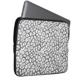 Roter und weißer Leoparddruck Laptopschutzhülle (Vorne Rechts)