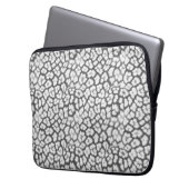 Roter und weißer Leoparddruck Laptopschutzhülle (Vorderseite Links)