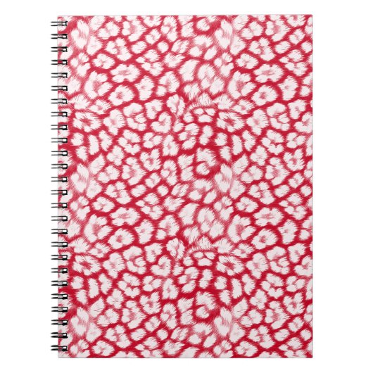 Roter und weißer Leoparddruck Notizblock (Vorderseite)