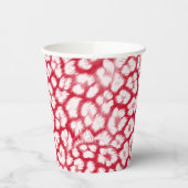 Roter und weißer Leoparddruck Pappbecher (Links)