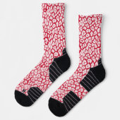 Roter und weißer Leoparddruck Socken (Links)