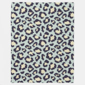 Roter und weißer Leopardendruck Fleecedecke (Vorderseite)
