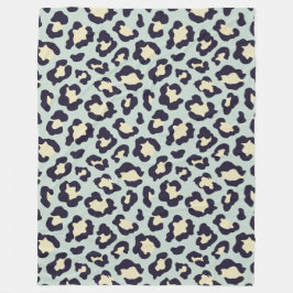 Roter und weißer Leopardendruck Fleecedecke