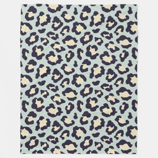 Roter und weißer Leopardendruck Fleecedecke (Vorderseite)