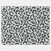 Roter und weißer Leopardendruck Fleecedecke (Vorderseite (Horizontal))