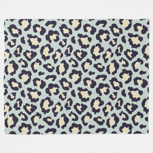 Roter und weißer Leopardendruck Fleecedecke (Vorderseite (Horizontal))