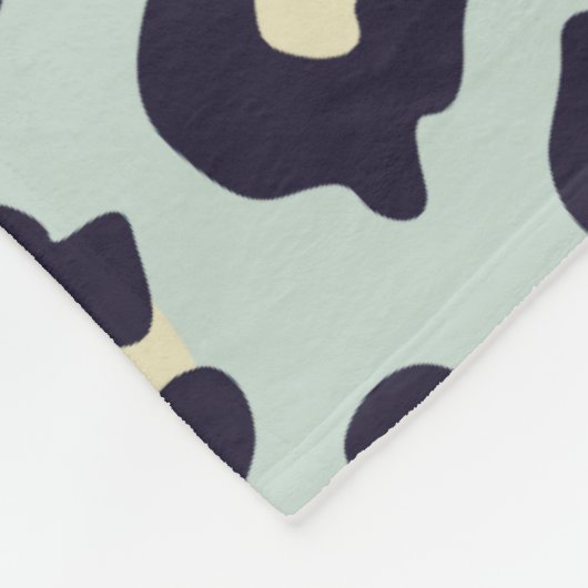 Roter und weißer Leopardendruck Fleecedecke (Ecke)