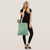 Roter und weißer Marmor Abstrakter Swirl Tasche (Am Model)