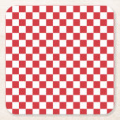 Roter und weißer Motor Vintag Rechteckiger Pappuntersetzer (Vorderseite)