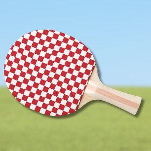 Roter und weißer Motor Vintag Tischtennis Schläger
