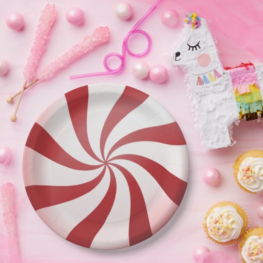 Roter und weißer pappteller (Party)